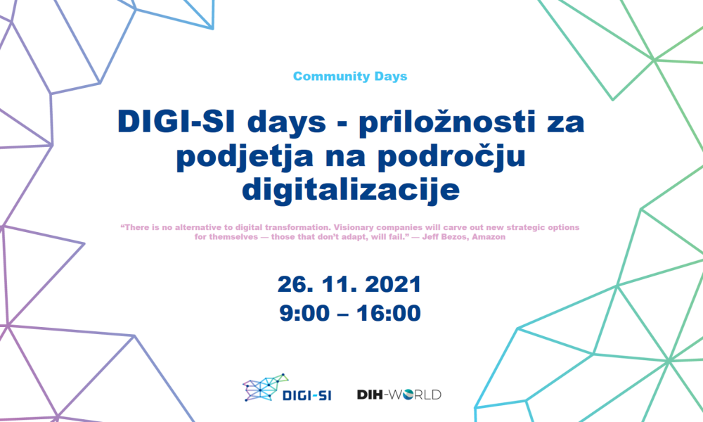 DIGI-SI days – priložnosti za podjetja na področju digitalizacije