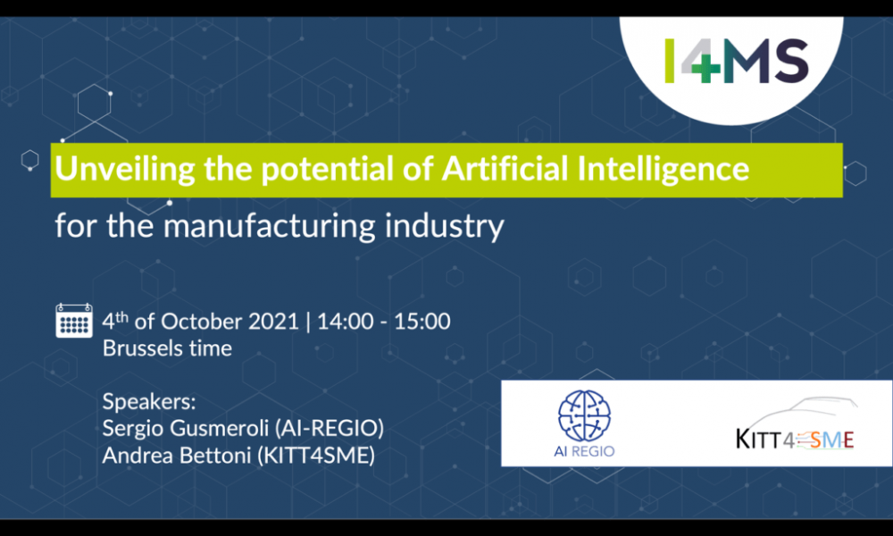 Unveiling the potential of AI for the manufacturing industry – Joint AI REGIO and KITT4SME webinar